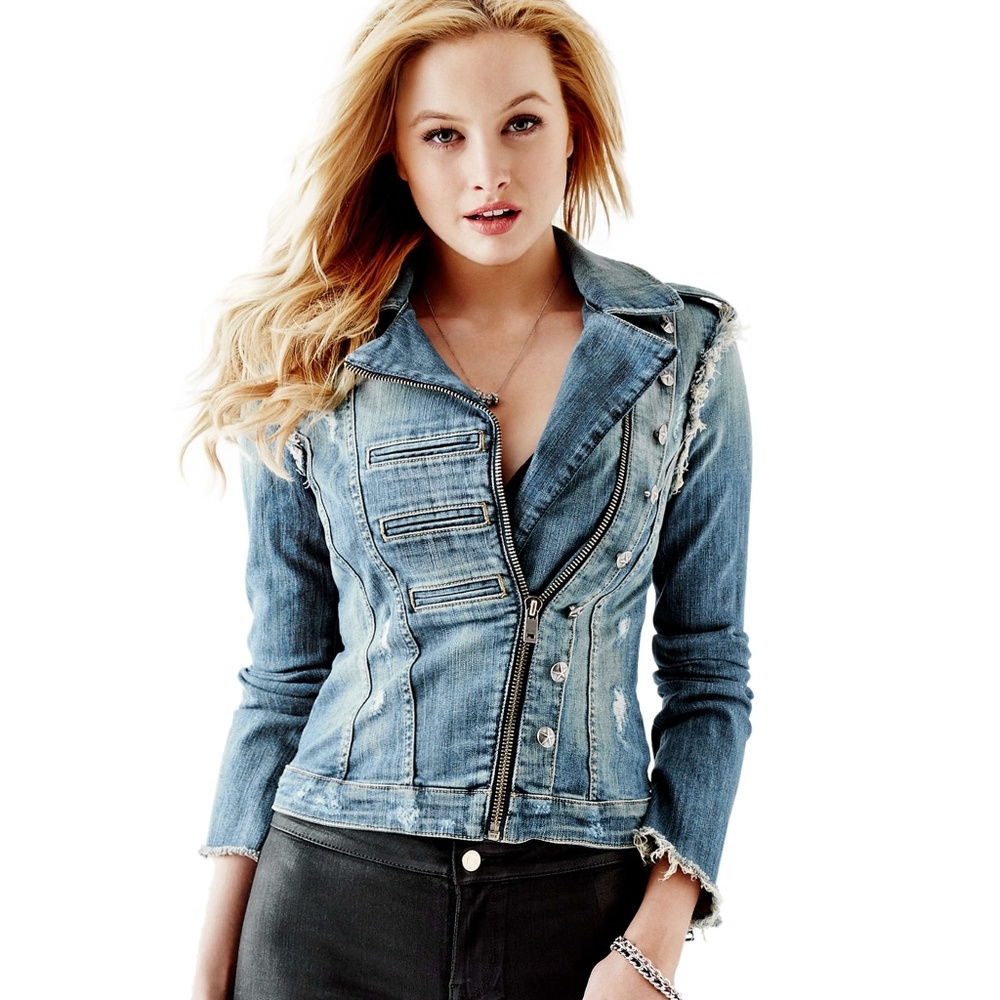 GUESS Commando Denim Jacket --- NWT XS